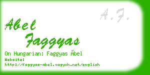 abel faggyas business card